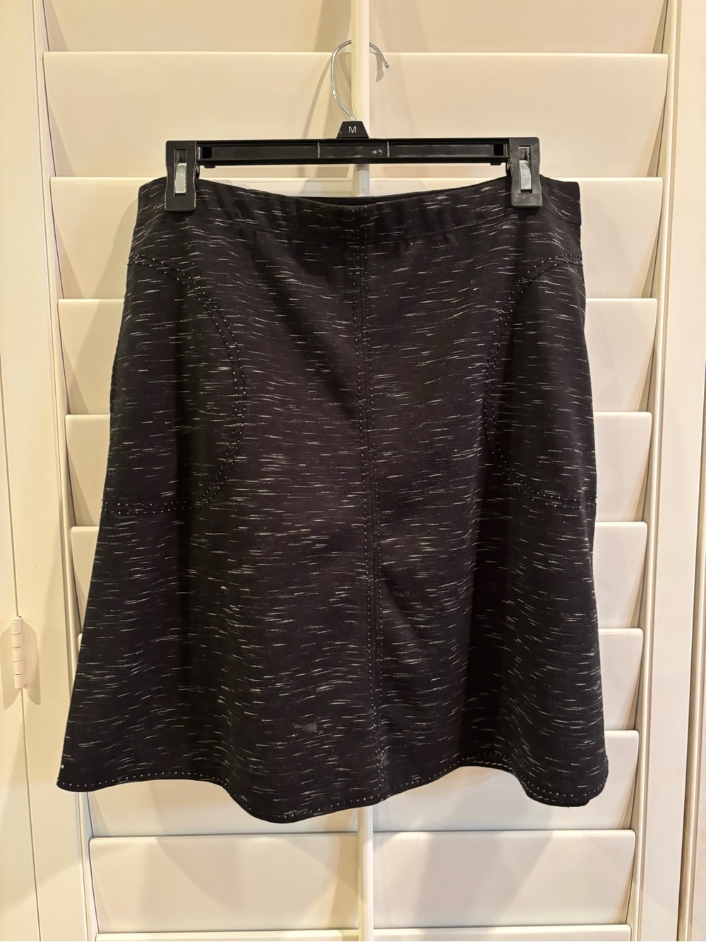 Max studio Women's Black Space Dye A-Line Flare Skirt